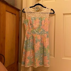 Lily Pulitzer White Lace overlay dress